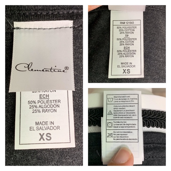 Clementine Triblend V-Neck Tee Vintage Black - J37 - Picture 8 of 8